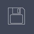 Vector of floppy disk icon Royalty Free Stock Photo