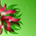 Vector floral abstract background with flower and green leaf Royalty Free Stock Photo
