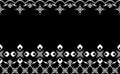 Vector floral border, imitation of embroidery, pixel effect