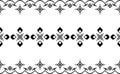 Vector floral border, imitation of embroidery, pixel effect