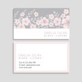 vector floral business card set Royalty Free Stock Photo