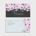 vector floral business card set Royalty Free Stock Photo