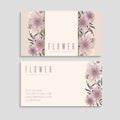 vector floral business card set Royalty Free Stock Photo
