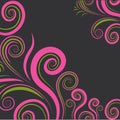 Vector floral colorful twirl pattern