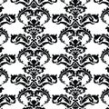 Vector floral damask pattern background Royalty Free Stock Photo
