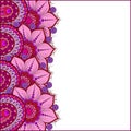 Vector floral elements in indian mehendy style. Abstract henna f Royalty Free Stock Photo