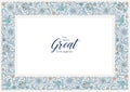 Vector floral frame, vignette, border, card design template. Floral borders, premade card Royalty Free Stock Photo