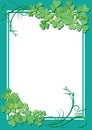 vector floral frame with white center