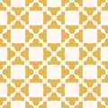 Vector abstract floral geometric seamless pattern. Yellow and beige color Royalty Free Stock Photo