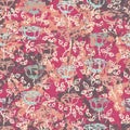 Vector floral grunge pattern with roses Royalty Free Stock Photo