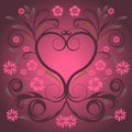 Vector floral heart