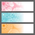 Vector floral illustration background. Horizontal