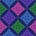 Vector floral lattice seamless pattern