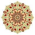 Vector floral mandala. Oriental elegant ornament. Royalty Free Stock Photo