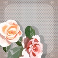 Vector floral pattern with roses and polka dots on a gray background for design of shawls