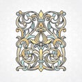 Vector floral pattern in Victorian style. Royalty Free Stock Photo