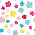 Vector floral seamless background. The vegetative summer pattern