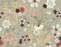 Vector floral seamless pattern