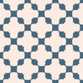 Vector floral seamless pattern. Abstract blue and pink geometric ornament Royalty Free Stock Photo