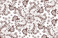 Vector floral seamless pattern element in Arabian style. Arabesque pattern. Eastern ethnic ornament.