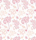 Vector Floral seamless pattern. Flowers and leaves.