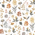 Vector floral seamless pattern Royalty Free Stock Photo