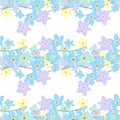 Vector floral seamless pattern. Illustration of flowers Royalty Free Stock Photo