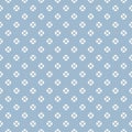 Vector floral seamless pattern. Light blue and white abstract geometric texture Royalty Free Stock Photo