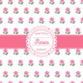 Vector floral seamless pattern with roses.