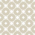 Vector floral seamless pattern. Subtle geometric background with circular grid Royalty Free Stock Photo