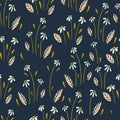 Vector floral seamless pattern surface design illustration Royalty Free Stock Photo