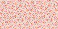 Vector floral seamless pattern. Vintage background with small flowers, leaves Royalty Free Stock Photo