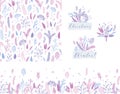Vector floral set. Royalty Free Stock Photo