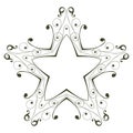Vector floral star Royalty Free Stock Photo