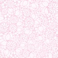 Vector floral texture pattern in pink and white