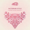 Vector floral vignette in Eastern style. Royalty Free Stock Photo