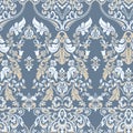 Vector floral wallpaper. Classic Baroque floral ornament. Seamless vintage pattern. Royalty Free Stock Photo