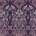 Vector floral wallpaper. Classic Baroque floral ornament. Seamless vintage pattern. Royalty Free Stock Photo