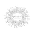 Vector Floristic Feminine Brand Logo Template Frame. Royalty Free Stock Photo