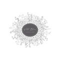 Vector Floristic Feminine Brand Logo Template Frame. Royalty Free Stock Photo