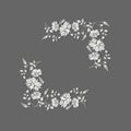 Vector flower frame