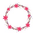 Vector flower frame