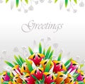 Vector flower greeting card Royalty Free Stock Photo
