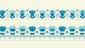 Vector flower horizontal header template