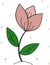 Vector flower illustration.Gardening books.