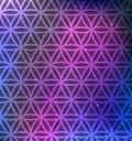 Vector Flower of Life Patternon a Cosmic Background
