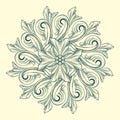 Vector flower medallion