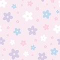 Vector flower pattern, cute floral pattern, seamless repeat pattern background Royalty Free Stock Photo