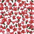 Vector flower seamless pattern background. Illustration floral w