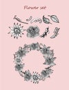 Vector flower set